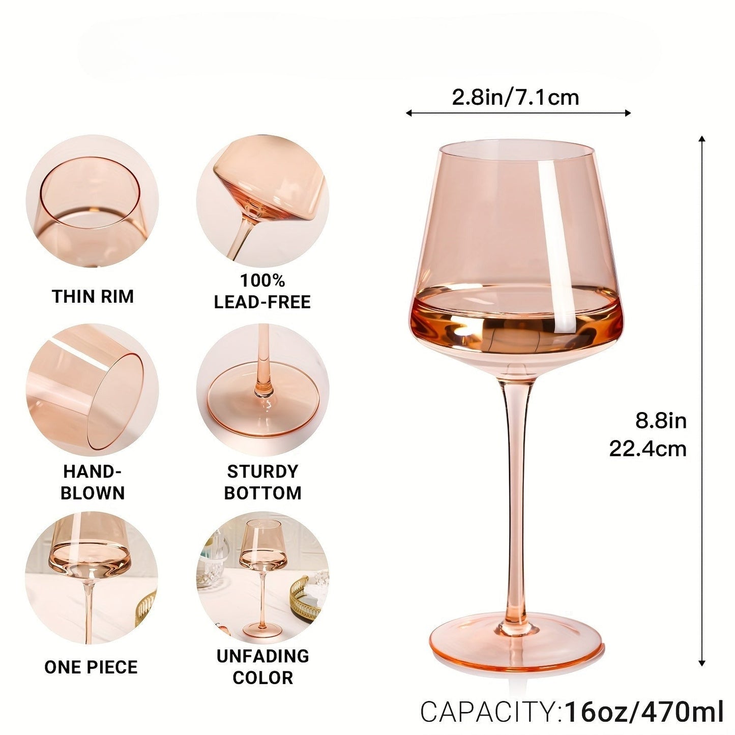 Lumière Prism Wine Glass Set of 6
