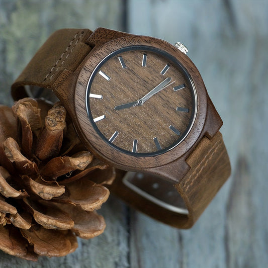 OakCraft Minimalist Wooden Timepiece