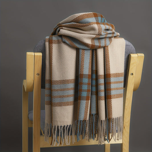 Camden Tweed Check Cashmere Scarf