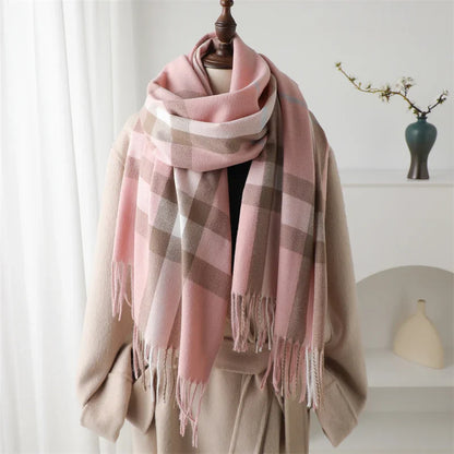 Mayfair Plaid Cashmere Wrap