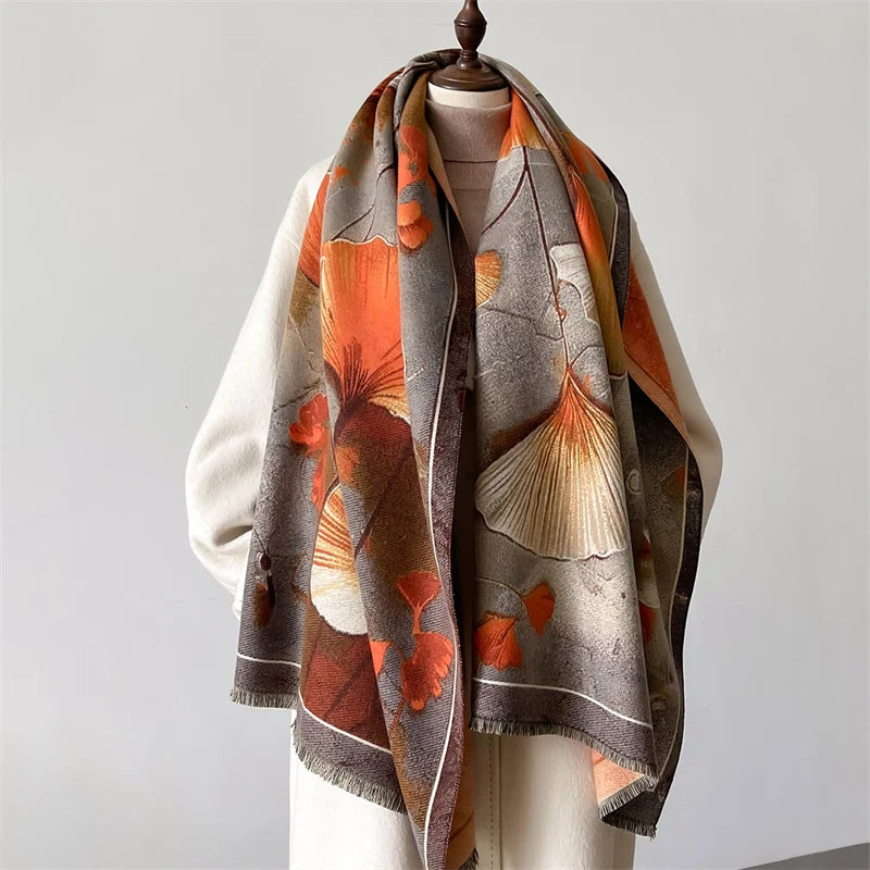 Sakura Bloom Artisanal Cashmere Scarf