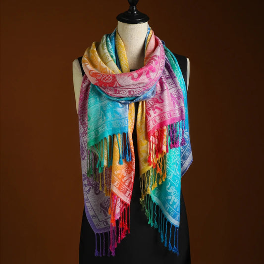 Saffron Sunset Cashmere Wrap