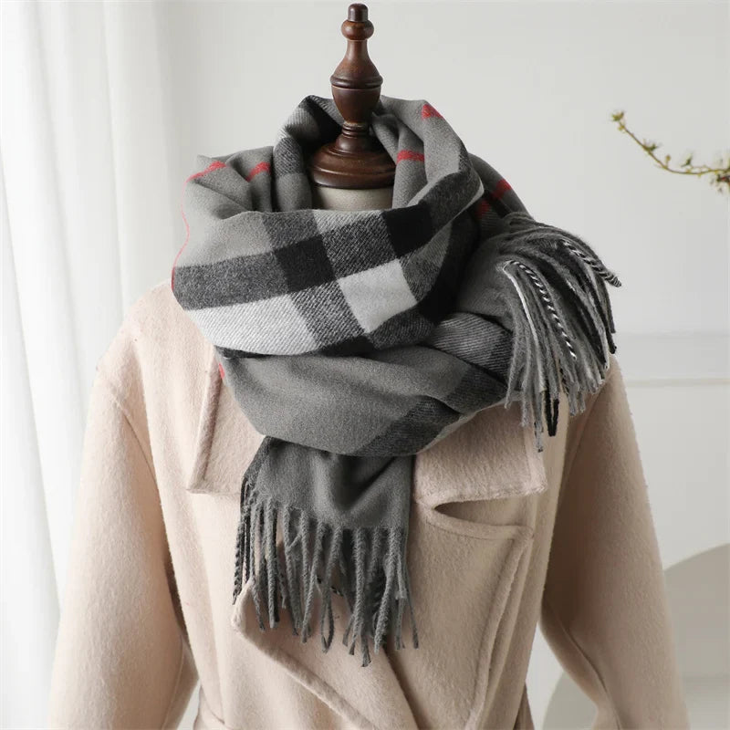 Mayfair Plaid Cashmere Wrap