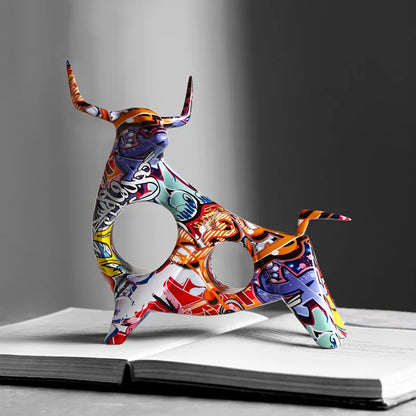 The Graffiti Bull Figurines