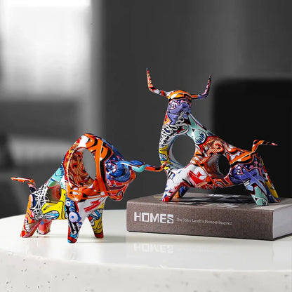 The Graffiti Bull Figurines