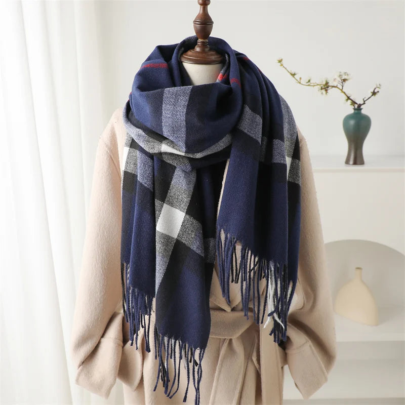 Mayfair Plaid Cashmere Wrap