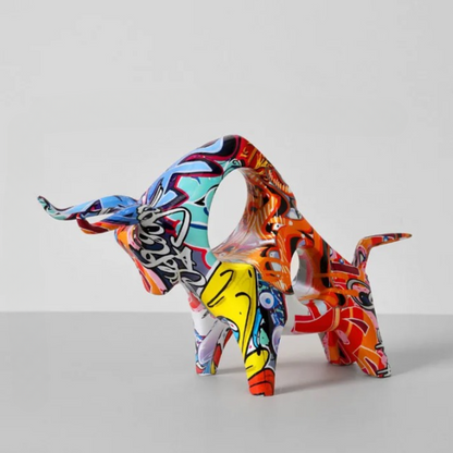 The Graffiti Bull Figurines