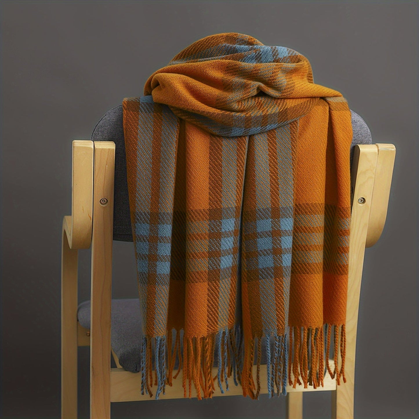 Camden Tweed Check Cashmere Scarf