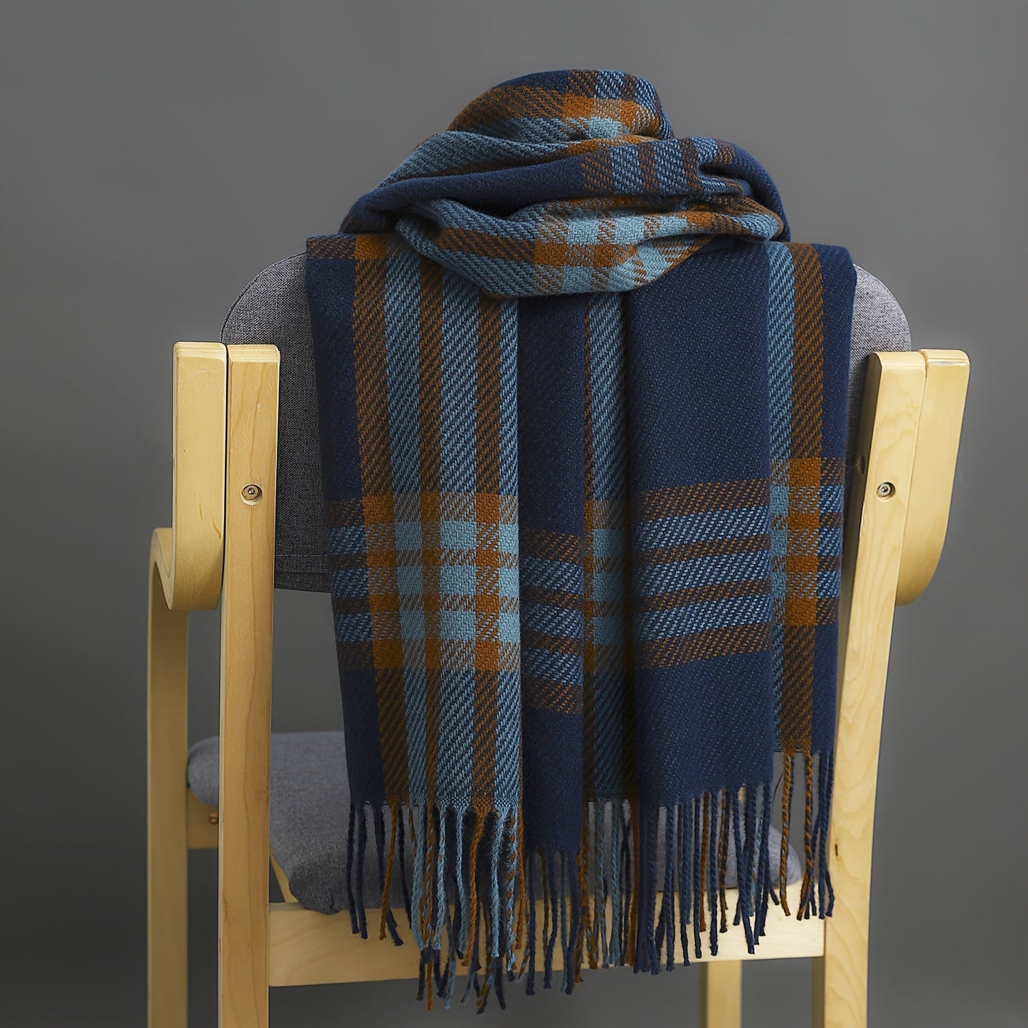 Camden Tweed Check Cashmere Scarf