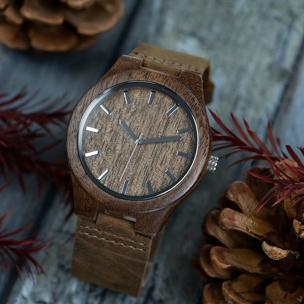 OakCraft Minimalist Wooden Timepiece