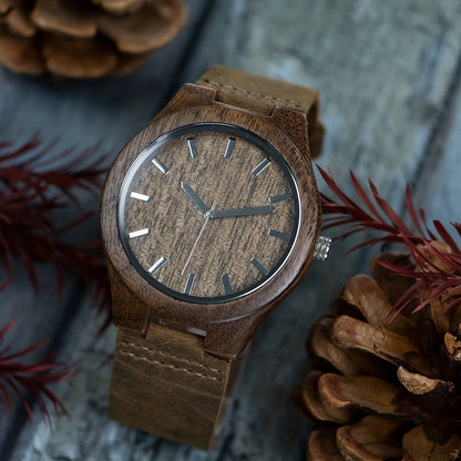 OakCraft Minimalist Wooden Timepiece